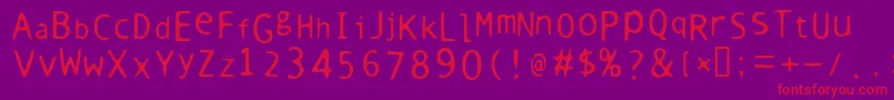 Warm Font – Red Fonts on Purple Background
