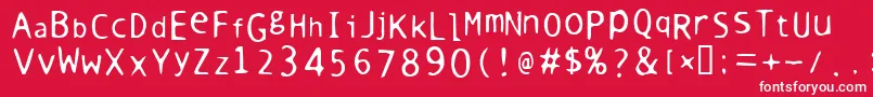 Warm Font – White Fonts on Red Background