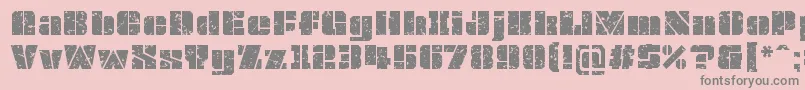 OvrkllGrunge Font – Gray Fonts on Pink Background