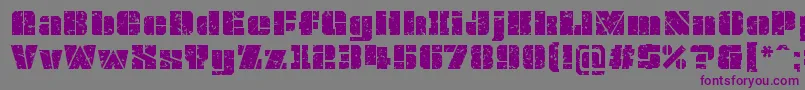 OvrkllGrunge Font – Purple Fonts on Gray Background