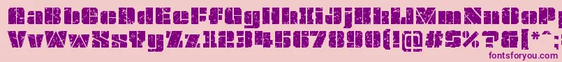 OvrkllGrunge-Schriftart – Violette Schriften auf rosa Hintergrund