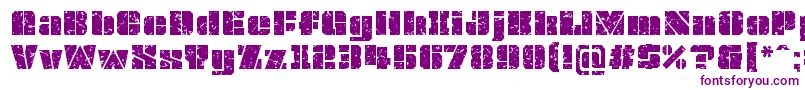 OvrkllGrunge-Schriftart – Violette Schriften auf weißem Hintergrund