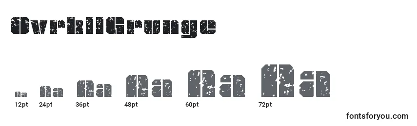 Размеры шрифта OvrkllGrunge (37475)