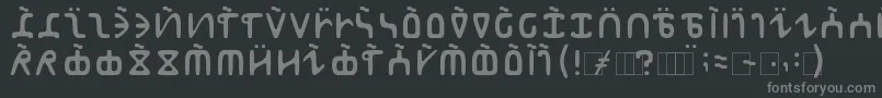 フォントAbur – 黒い背景に灰色の文字