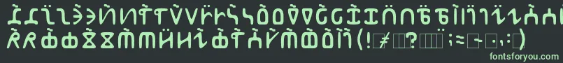 フォントAbur – 黒い背景に緑の文字