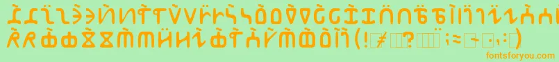 Abur Font – Orange Fonts on Green Background