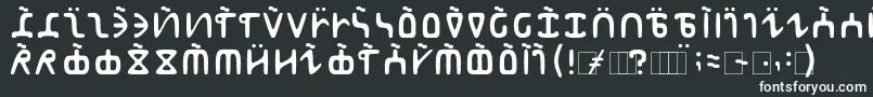 フォントAbur – 黒い背景に白い文字