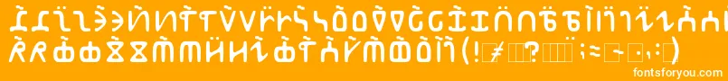 フォントAbur – オレンジの背景に白い文字