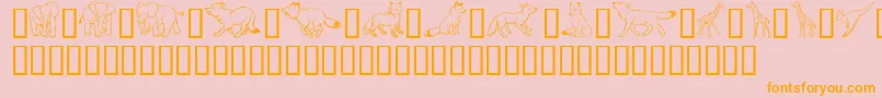 WildKingdomEToK Font – Orange Fonts on Pink Background