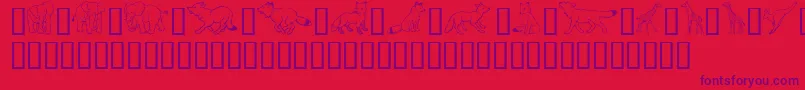 WildKingdomEToK Font – Purple Fonts on Red Background