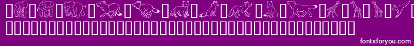 WildKingdomEToK Font – White Fonts on Purple Background