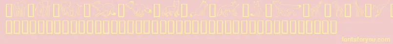 WildKingdomEToK Font – Yellow Fonts on Pink Background