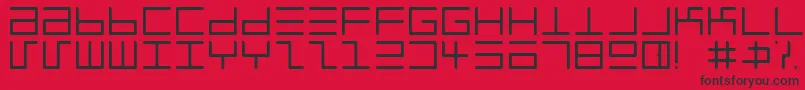 fuente EppyEvansRoundLight – Fuentes Negras Sobre Fondo Rojo