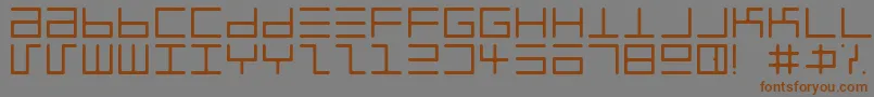 EppyEvansRoundLight Font – Brown Fonts on Gray Background