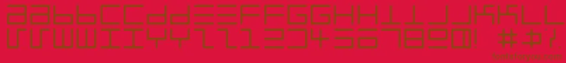 EppyEvansRoundLight Font – Brown Fonts on Red Background
