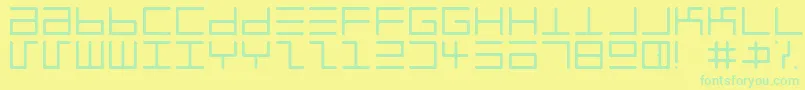 EppyEvansRoundLight Font – Green Fonts on Yellow Background