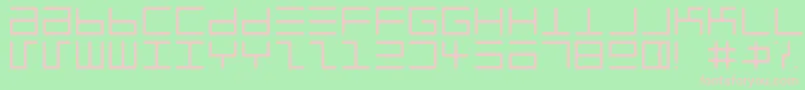 EppyEvansRoundLight Font – Pink Fonts on Green Background