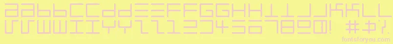EppyEvansRoundLight Font – Pink Fonts on Yellow Background