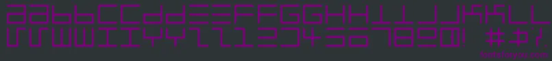 EppyEvansRoundLight Font – Purple Fonts on Black Background