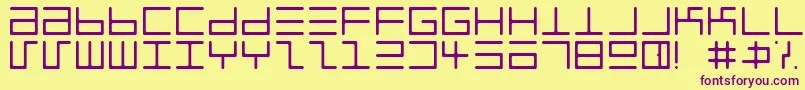 EppyEvansRoundLight Font – Purple Fonts on Yellow Background