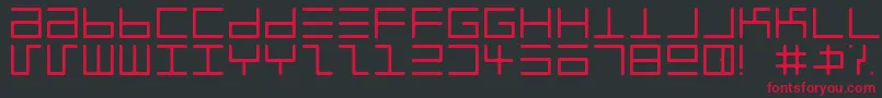 EppyEvansRoundLight Font – Red Fonts on Black Background