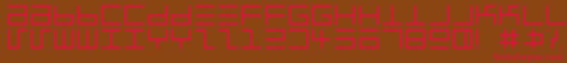 EppyEvansRoundLight Font – Red Fonts on Brown Background