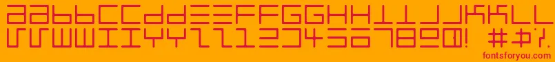 EppyEvansRoundLight Font – Red Fonts on Orange Background