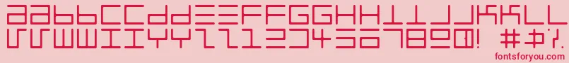 EppyEvansRoundLight Font – Red Fonts on Pink Background