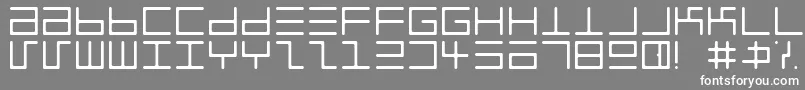フォントEppyEvansRoundLight – 灰色の背景に白い文字