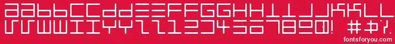 EppyEvansRoundLight Font – White Fonts on Red Background
