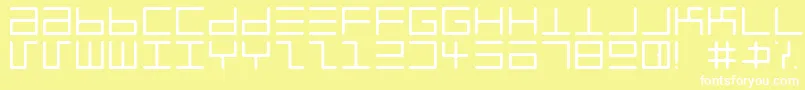 フォントEppyEvansRoundLight – 黄色い背景に白い文字