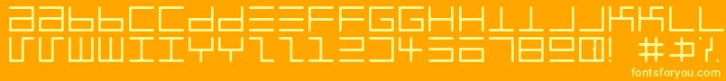 Шрифт EppyEvansRoundLight – жёлтые шрифты на оранжевом фоне