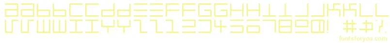 EppyEvansRoundLight-Schriftart – Gelbe Schriften auf weißem Hintergrund