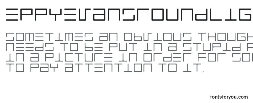Review of the EppyEvansRoundLight Font