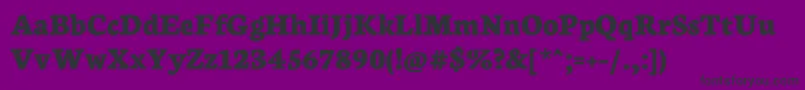 Czcionka NeutonExtrabold – czarne czcionki na fioletowym tle