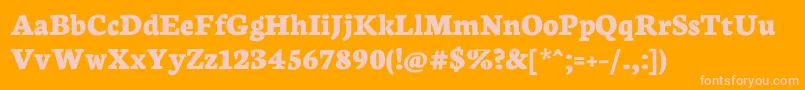 NeutonExtrabold Font – Pink Fonts on Orange Background