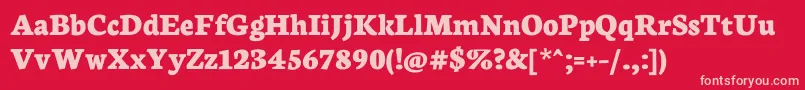 fuente NeutonExtrabold – Fuentes Rosadas Sobre Fondo Rojo