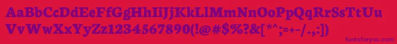 NeutonExtrabold Font – Purple Fonts on Red Background
