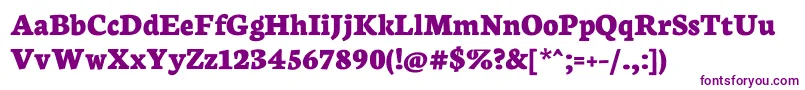 NeutonExtrabold Font – Purple Fonts on White Background