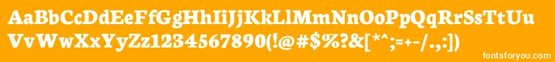 NeutonExtrabold Font – White Fonts on Orange Background