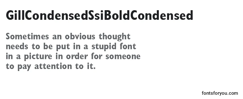 Review of the GillCondensedSsiBoldCondensed Font