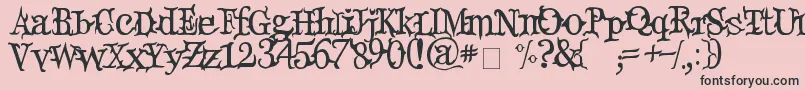 DevilsSnare Font – Black Fonts on Pink Background