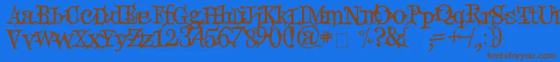 DevilsSnare Font – Brown Fonts on Blue Background