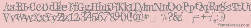 DevilsSnare-Schriftart – Graue Schriften auf rosa Hintergrund