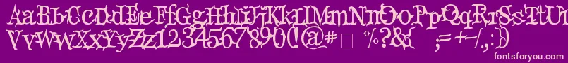 DevilsSnare Font – Pink Fonts on Purple Background