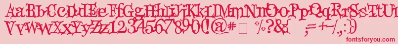 DevilsSnare Font – Red Fonts on Pink Background