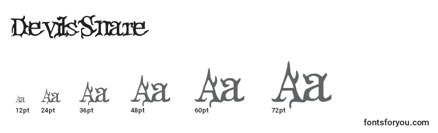DevilsSnare Font Sizes