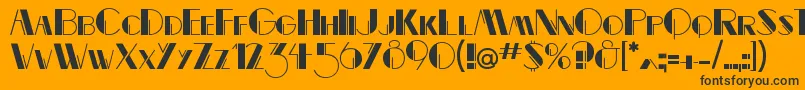 Serfin Font – Black Fonts on Orange Background