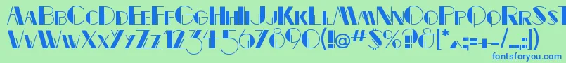 Serfin Font – Blue Fonts on Green Background