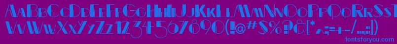 Serfin Font – Blue Fonts on Purple Background